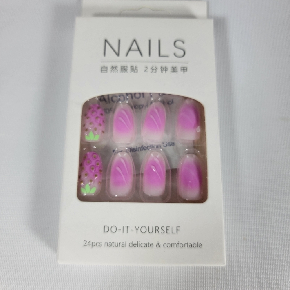 DIY Pink Gradient Nail Set 24 Piece